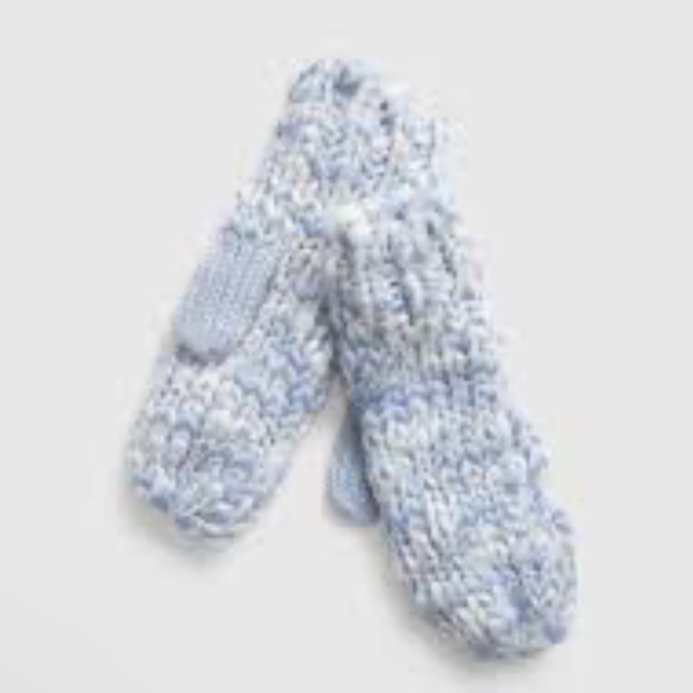 Soft Blue Gap Mittens